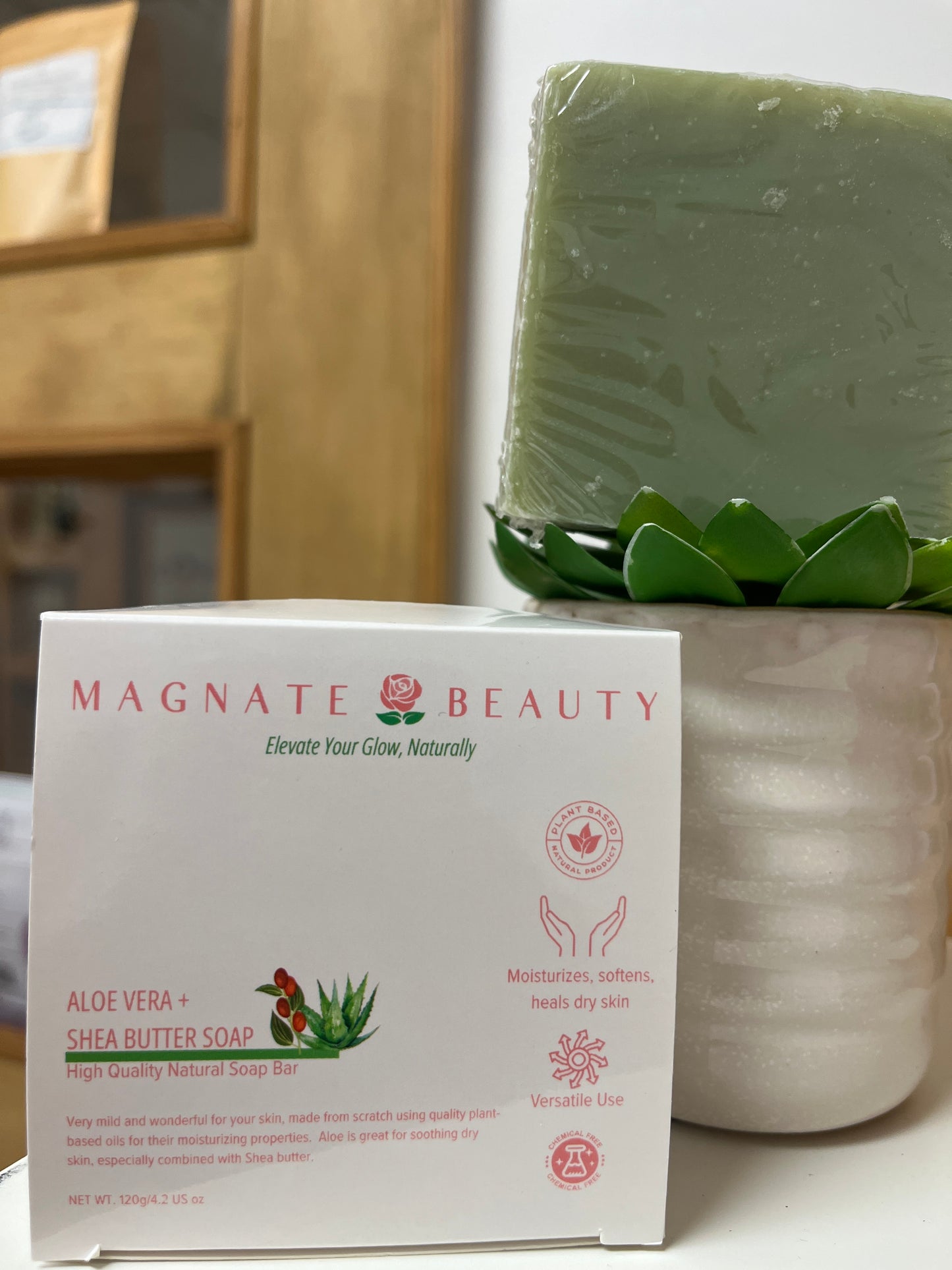 Aloe Vera Shea Butter Soap Bar - Magnate Beauty