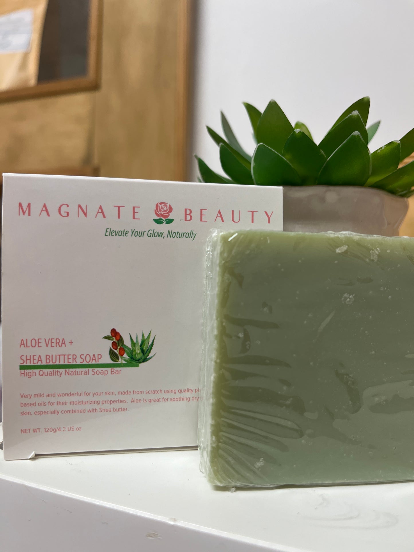 Aloe Vera Shea Butter Soap Bar - Magnate Beauty