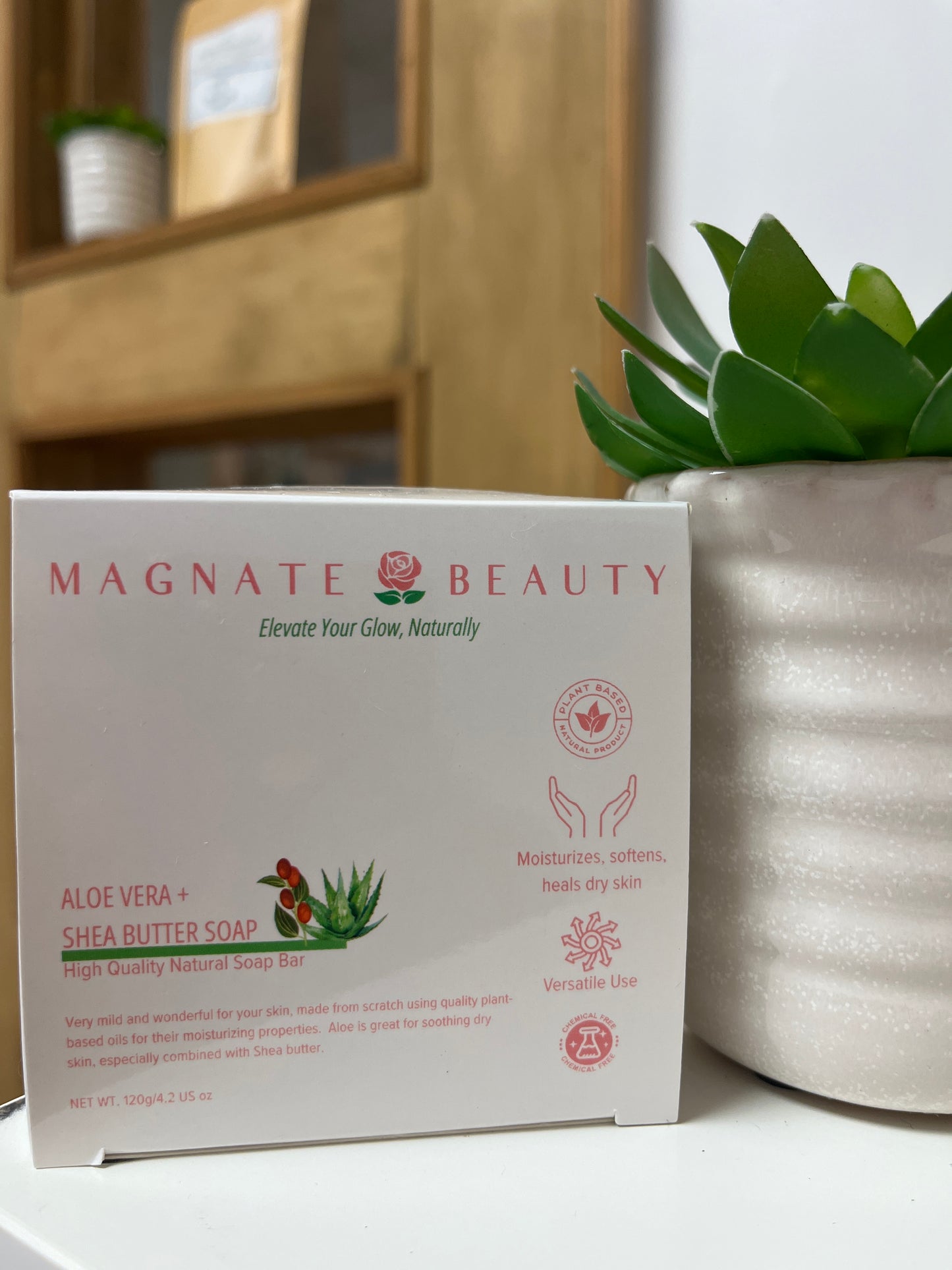 Aloe Vera Shea Butter Soap Bar - Magnate Beauty