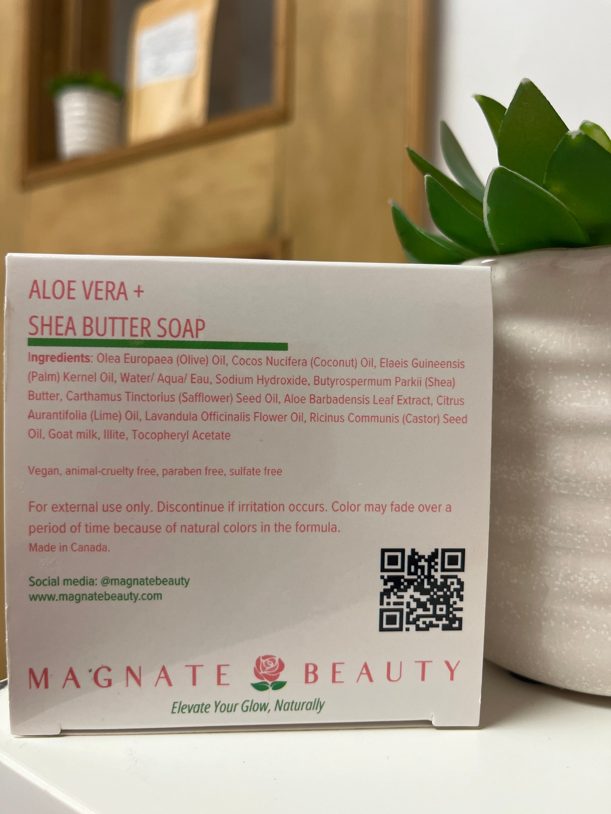 Aloe Vera Shea Butter Soap Bar - Magnate Beauty