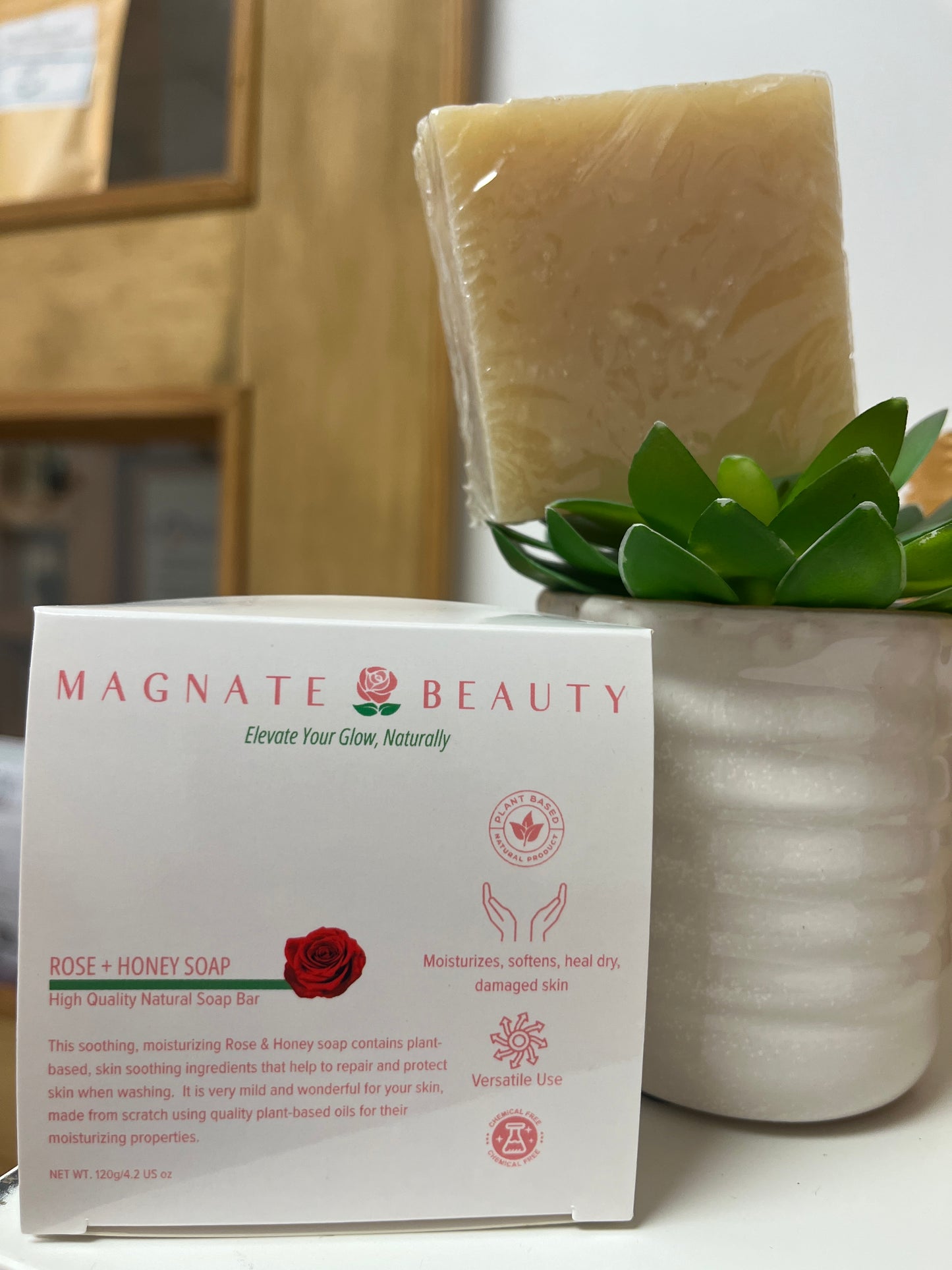 Rose and Honey Bar Soap - Magnate Beauty