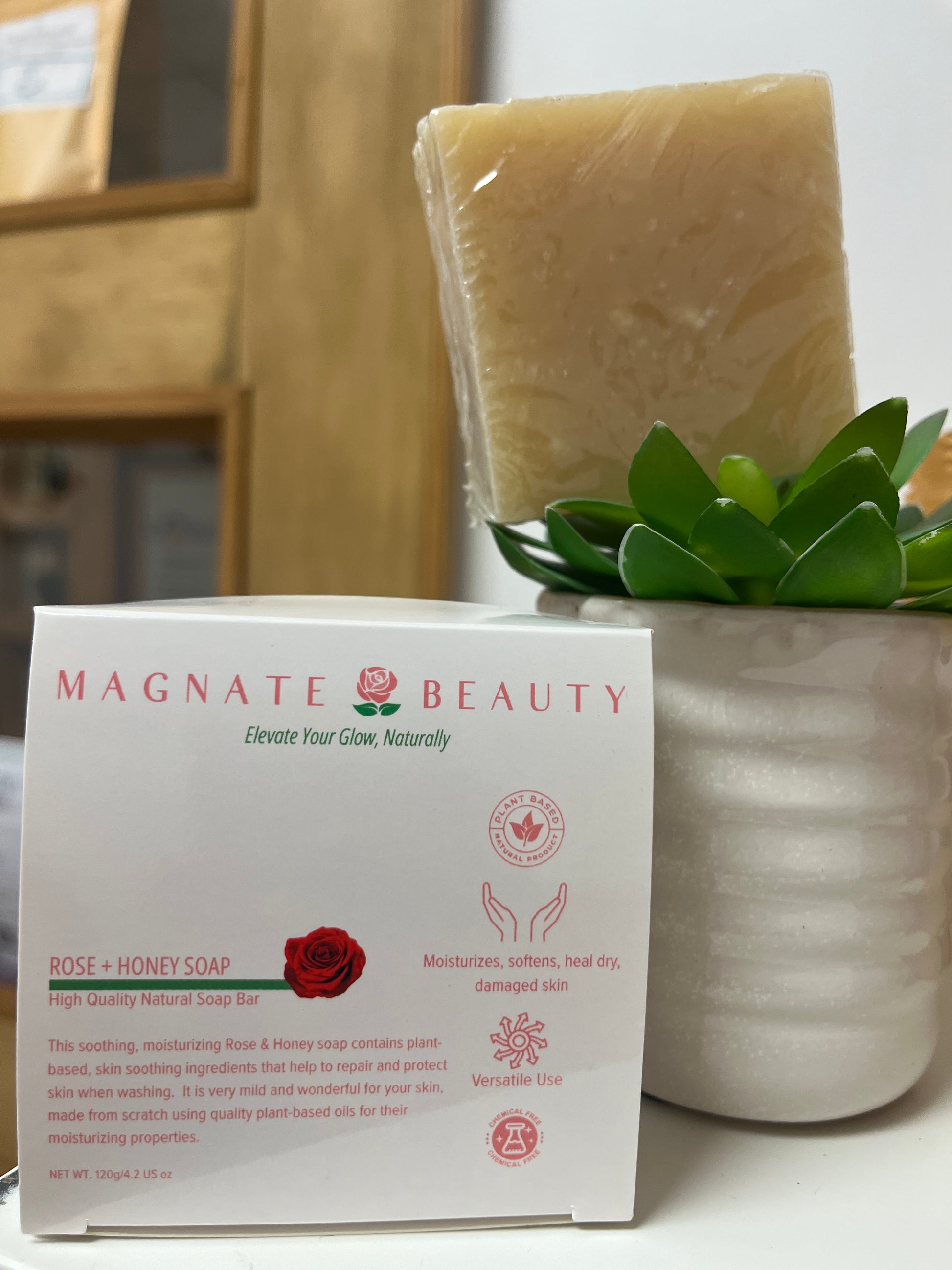 Rose and Honey Bar Soap - Magnate Beauty