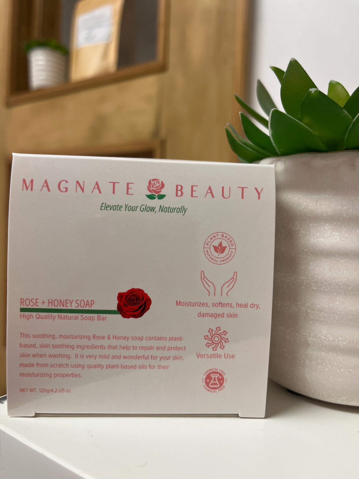 Rose and Honey Bar Soap - Magnate Beauty